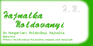 hajnalka moldovanyi business card