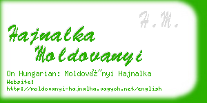 hajnalka moldovanyi business card